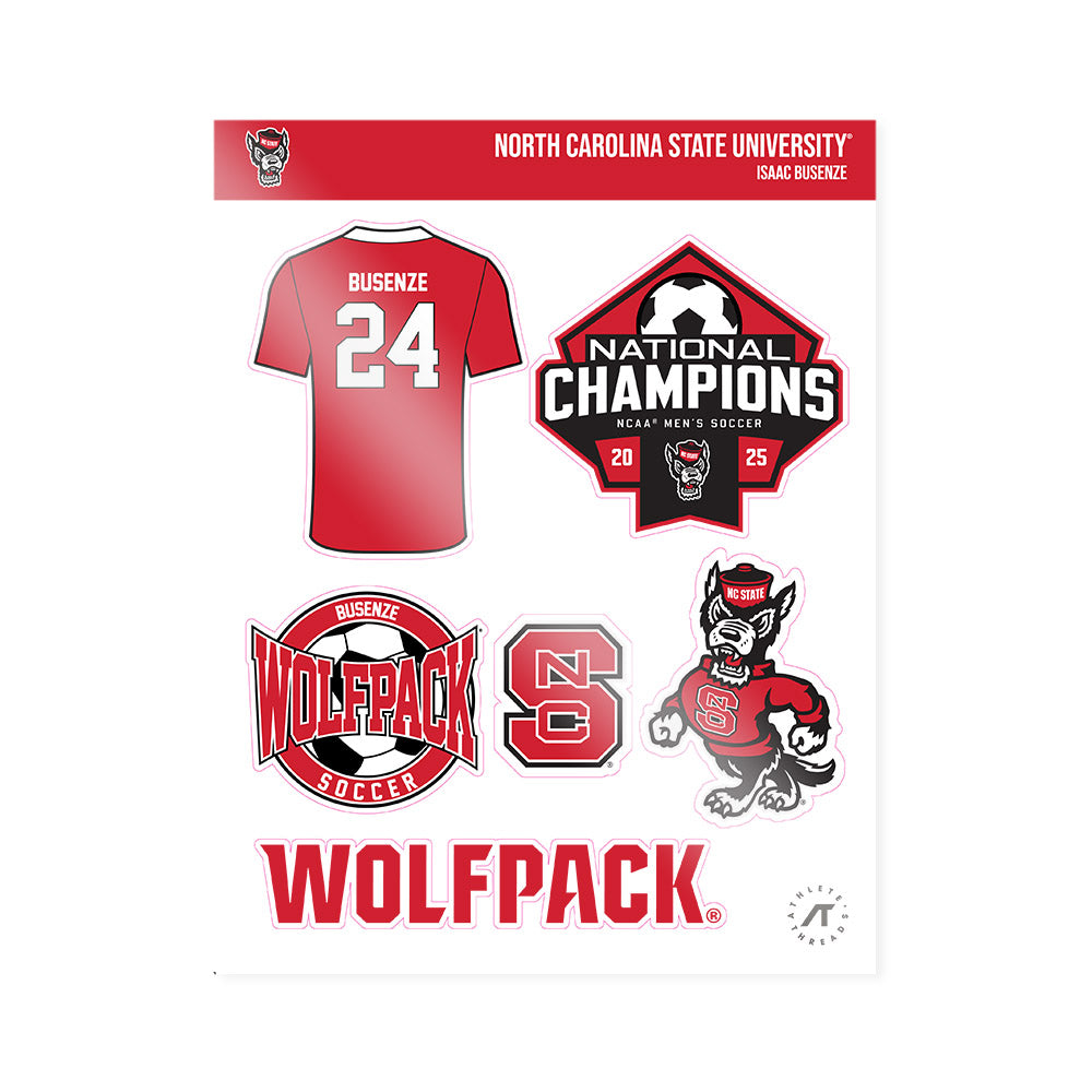 NC State - NCAA Men's Soccer : Isaac Busenze - NCAA® National Champs Sticker Sheet-0