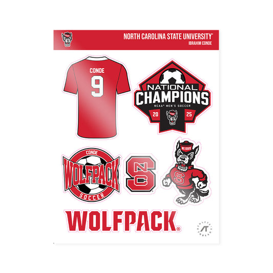 NC State - NCAA Men's Soccer : Ibrahim Conde - NCAA® National Champs Sticker Sheet-0
