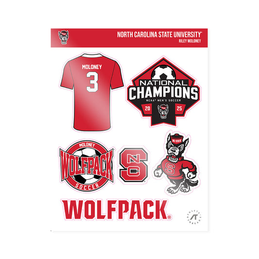 NC State - NCAA Men's Soccer : Riley Moloney - NCAA® National Champs Sticker Sheet-0