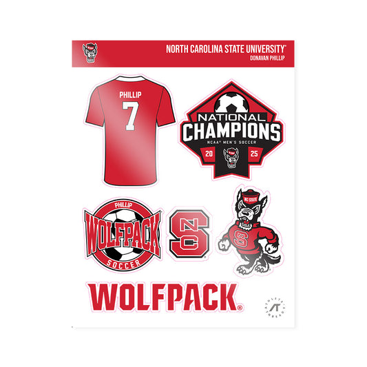 NC State - NCAA Men's Soccer : Donavan Phillip - NCAA® National Champs Sticker Sheet-0