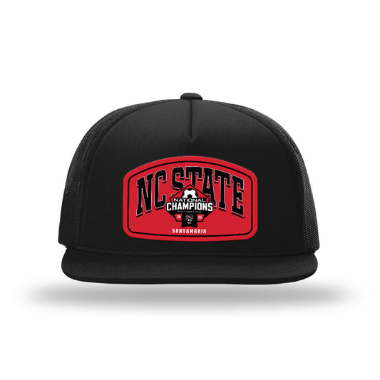 NC State - NCAA Men's Soccer : Carlos Santamaria - NCAA® National Champs Foamie Trucker Cap-0