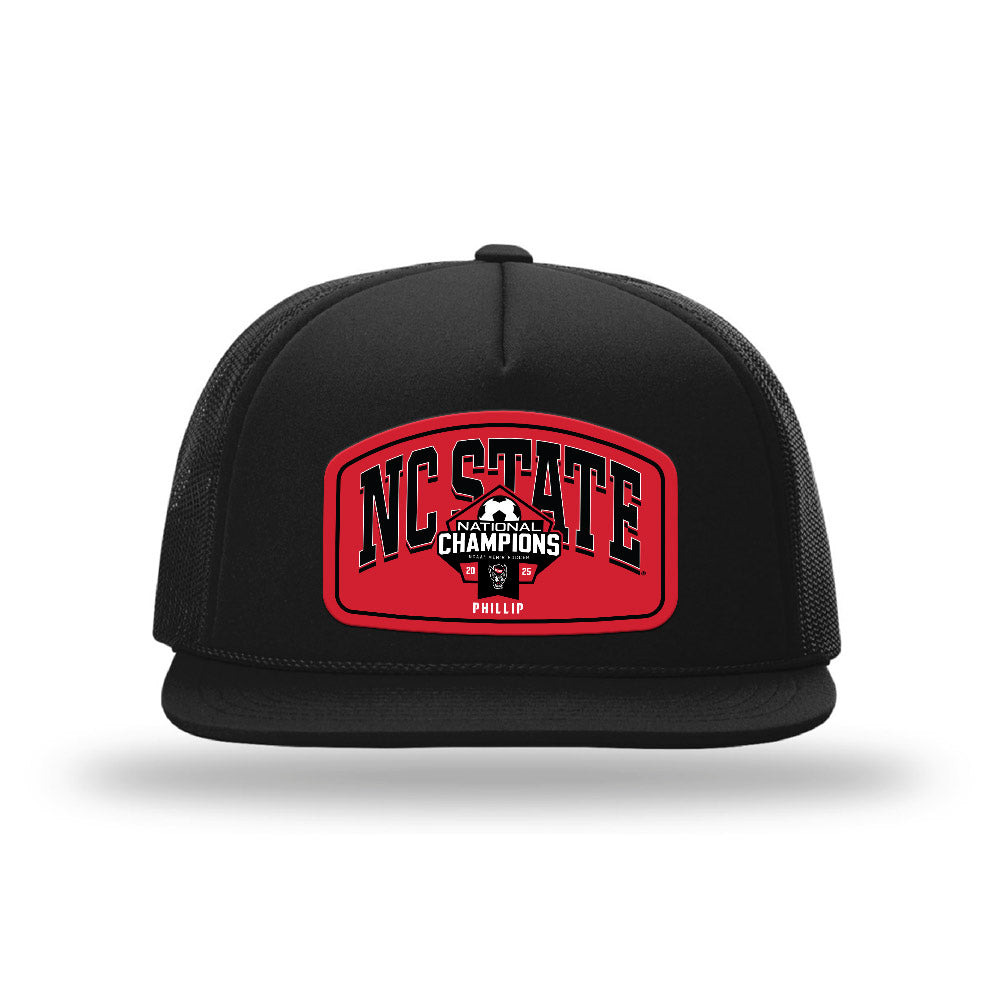 NC State - NCAA Men's Soccer : Donavan Phillip - NCAA® National Champs Foamie Trucker Cap-0