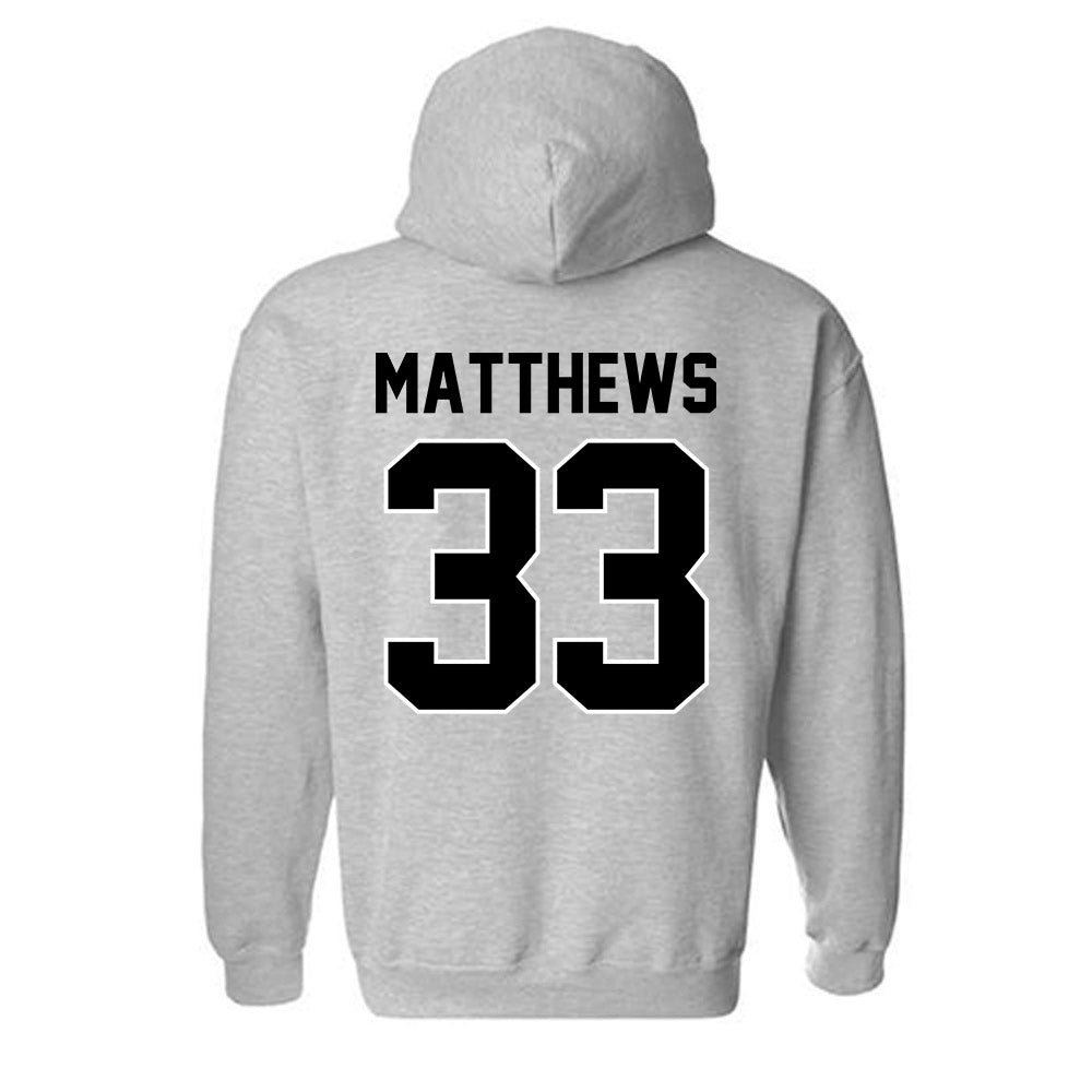 Providence - NCAA Men's Ice Hockey : Aaron Matthews - Classic Shersey Hooded Sweatshirt-1