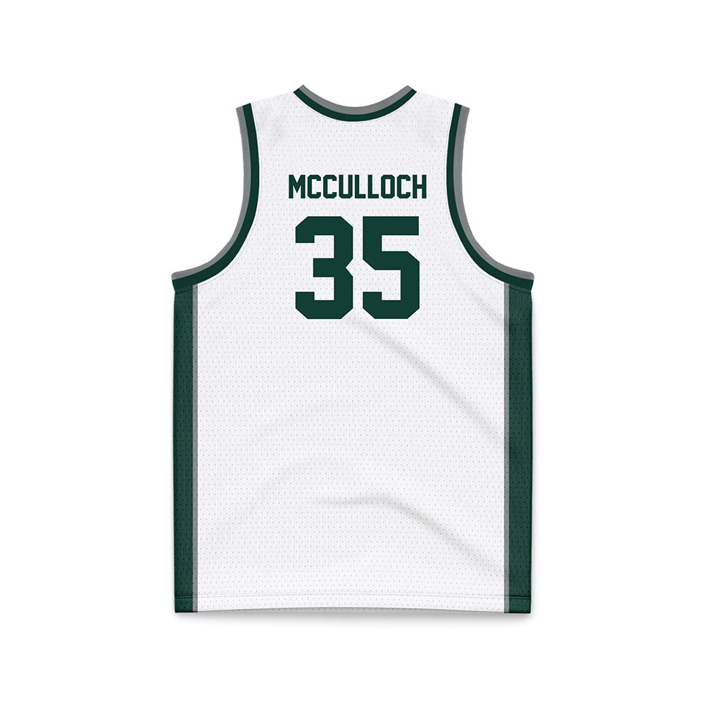Michigan State - NCAA Men's Basketball : Jesse McCulloch - White Basketball Jersey-1