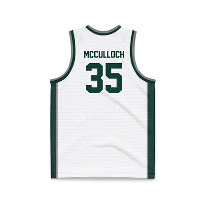 Michigan State - NCAA Men's Basketball : Jesse McCulloch - White Basketball Jersey-1