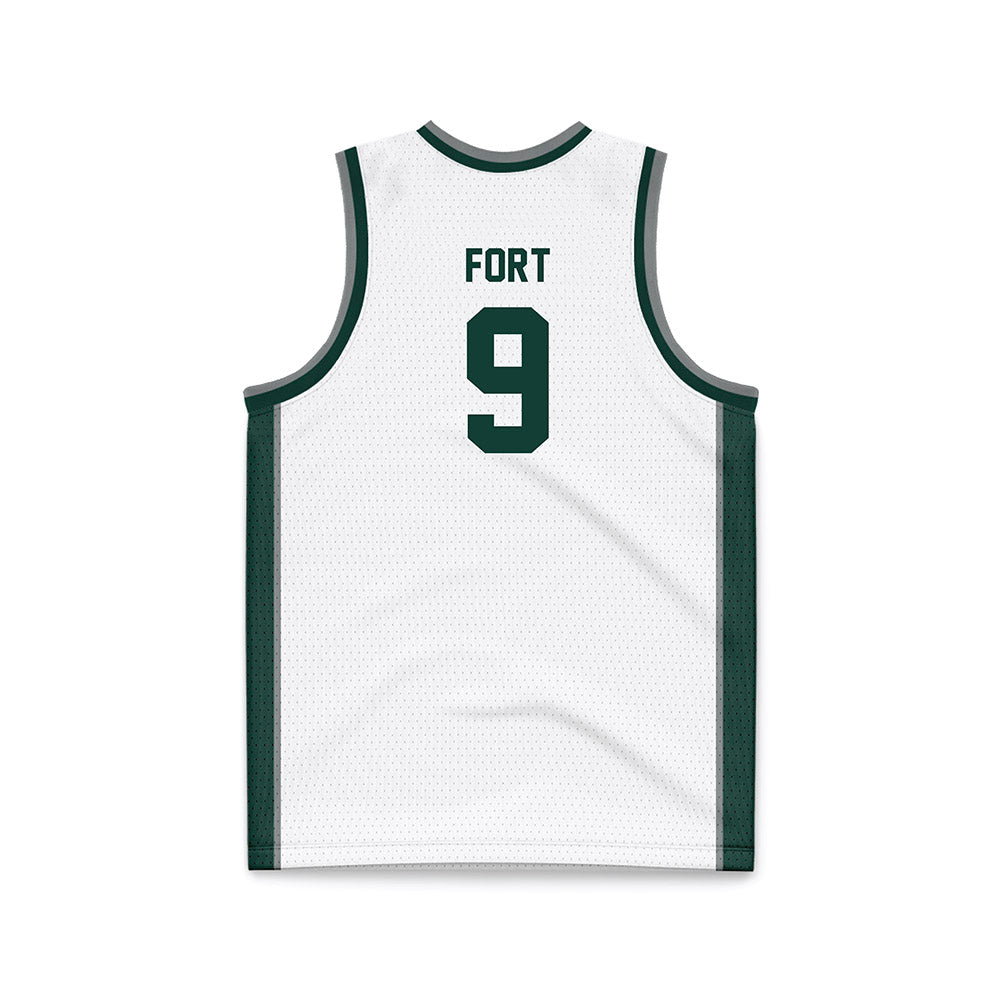 Michigan State - NCAA Men's Basketball : Trey Fort - White Basketball Jersey-1