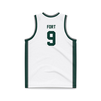 Michigan State - NCAA Men's Basketball : Trey Fort - White Basketball Jersey-1