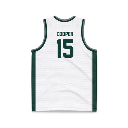 Michigan State - NCAA Men's Basketball : Carson Cooper - White Basketball Jersey-1