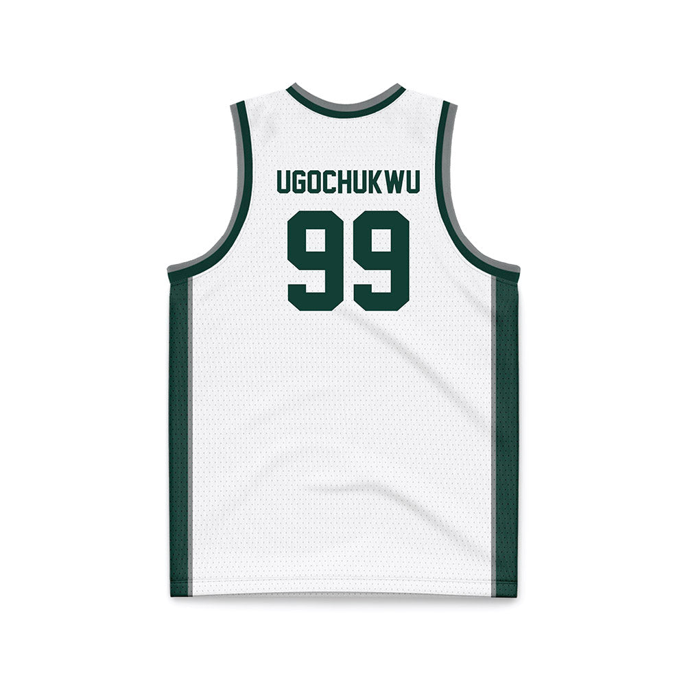 Michigan State - NCAA Men's Basketball : Divine-Collins Ugochukwu - White Basketball Jersey-1