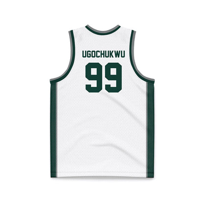 Michigan State - NCAA Men's Basketball : Divine-Collins Ugochukwu - White Basketball Jersey-1