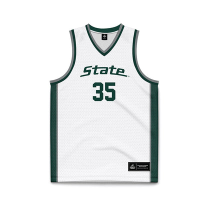 Michigan State - NCAA Men's Basketball : Jesse McCulloch - White Basketball Jersey-0