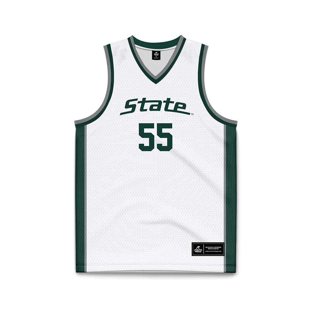 Michigan State - NCAA Men's Basketball : Coen Carr - White Basketball Jersey-0