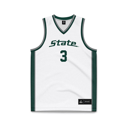 Michigan State - NCAA Men's Basketball : Cam Ward - White Basketball Jersey-0
