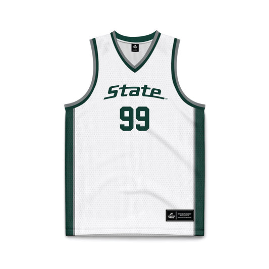 Michigan State - NCAA Men's Basketball : Divine-Collins Ugochukwu - White Basketball Jersey-0