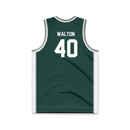 Michigan State - NCAA Men's Basketball : Brennan Walton - Green Basketball Jersey-1
