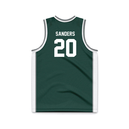 Michigan State - NCAA Men's Basketball : Nick Sanders - Green Basketball Jersey-1