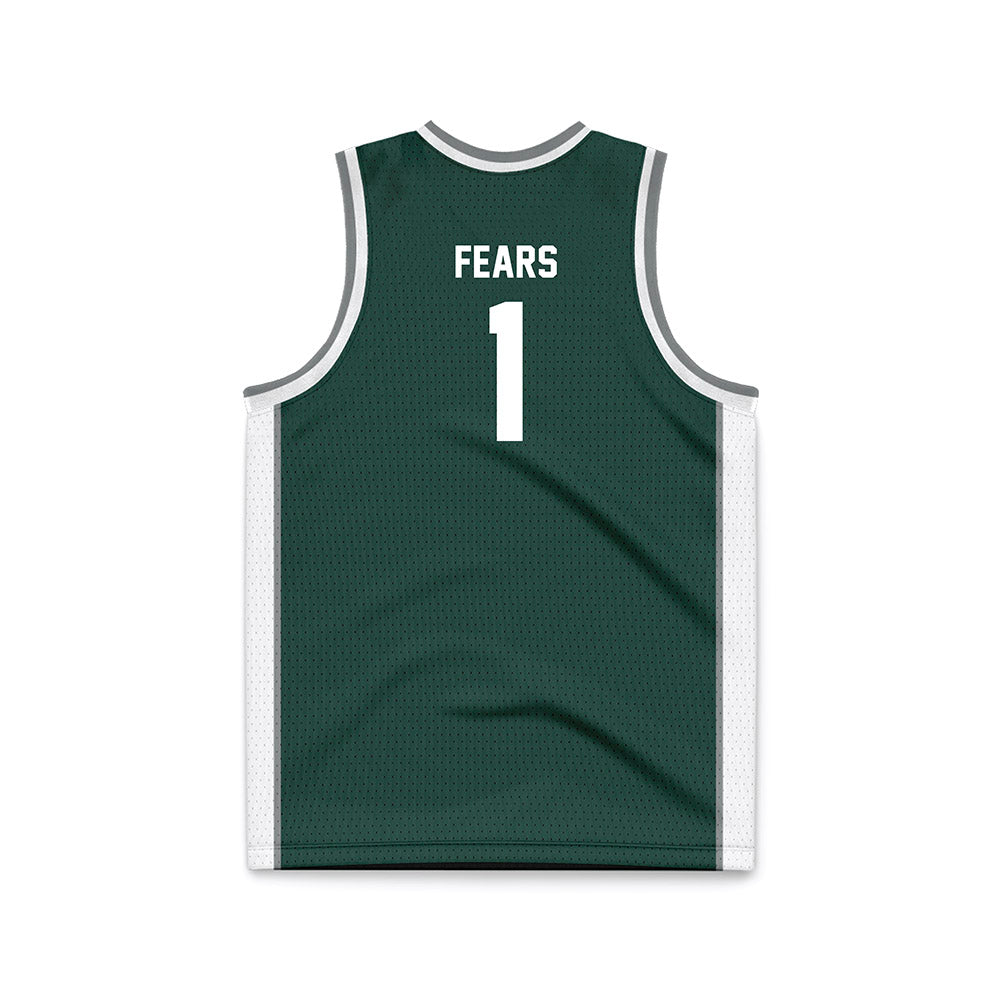 Michigan State - NCAA Men's Basketball : Jeremy Fears - Green Basketball Jersey-1