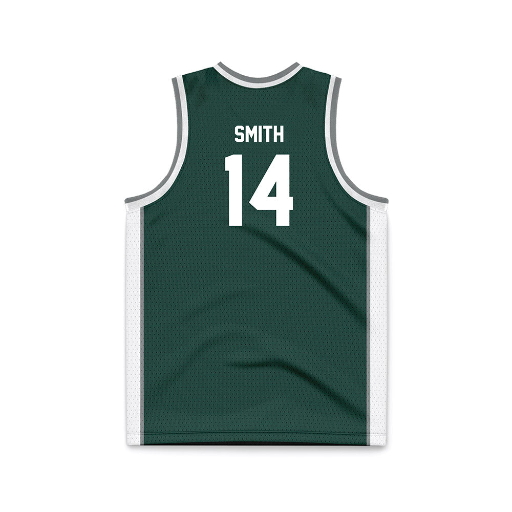 Michigan State - NCAA Men's Basketball : Davis Smith - Green Basketball Jersey-1