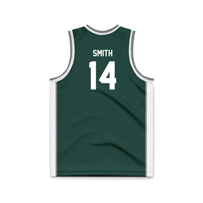 Michigan State - NCAA Men's Basketball : Davis Smith - Green Basketball Jersey-1