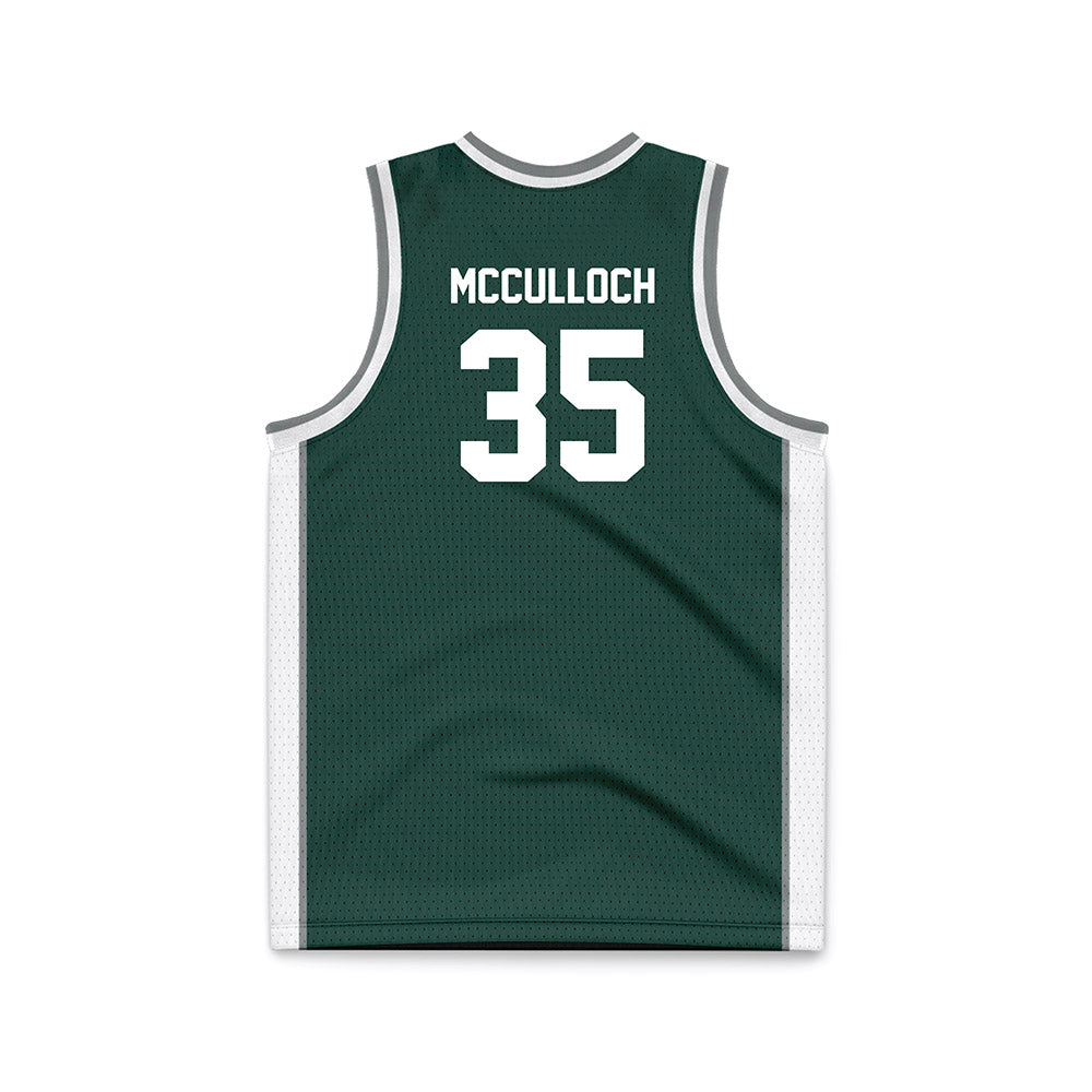 Michigan State - NCAA Men's Basketball : Jesse McCulloch - Green Basketball Jersey-1