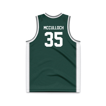 Michigan State - NCAA Men's Basketball : Jesse McCulloch - Green Basketball Jersey-1