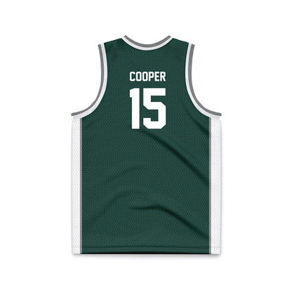 Michigan State - NCAA Men's Basketball : Carson Cooper - Green Basketball Jersey-1