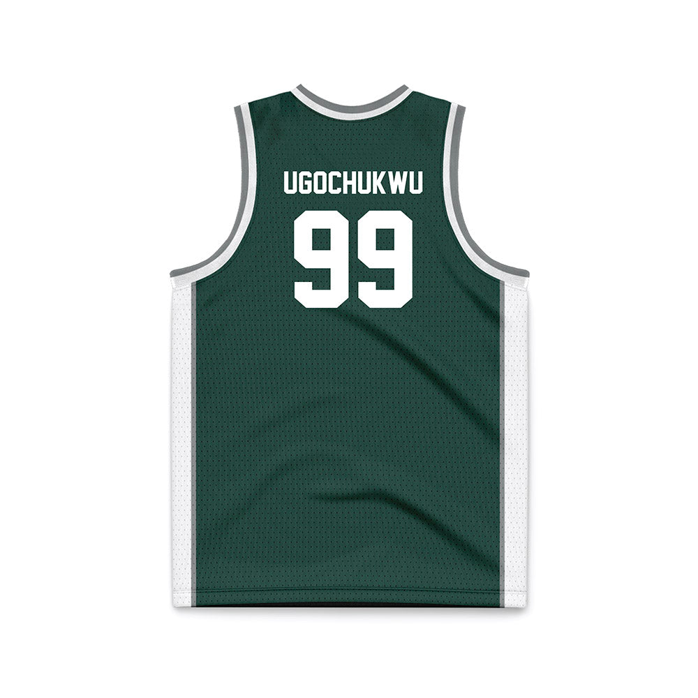 Michigan State - NCAA Men's Basketball : Divine-Collins Ugochukwu - Green Basketball Jersey-1
