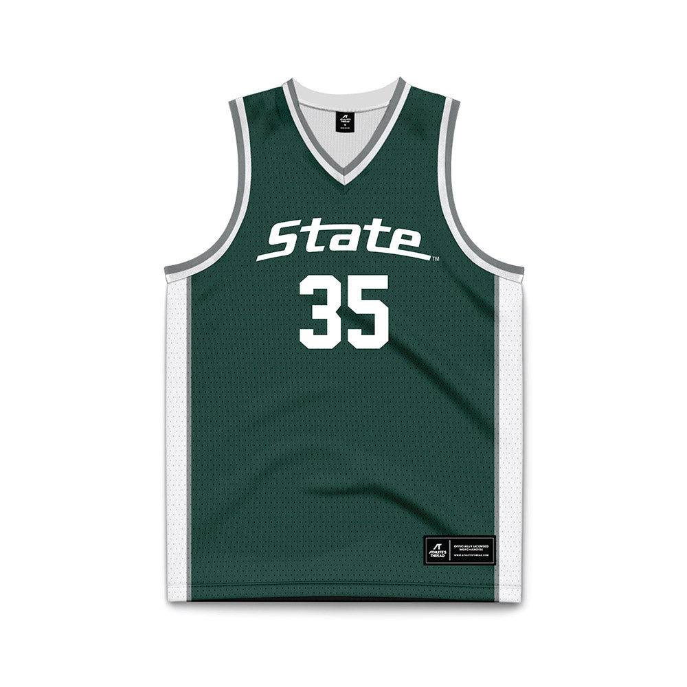 Michigan State - NCAA Men's Basketball : Jesse McCulloch - Green Basketball Jersey-0