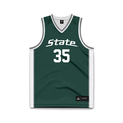 Michigan State - NCAA Men's Basketball : Jesse McCulloch - Green Basketball Jersey-0