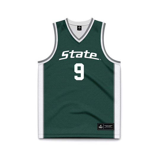 Michigan State - NCAA Men's Basketball : Trey Fort - Green Basketball Jersey-0