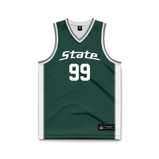 Michigan State - NCAA Men's Basketball : Divine-Collins Ugochukwu - Green Basketball Jersey-0