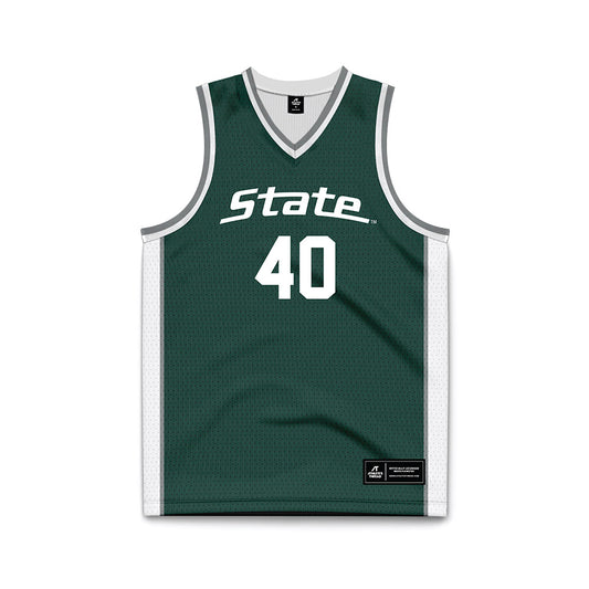 Michigan State - NCAA Men's Basketball : Brennan Walton - Green Basketball Jersey-0
