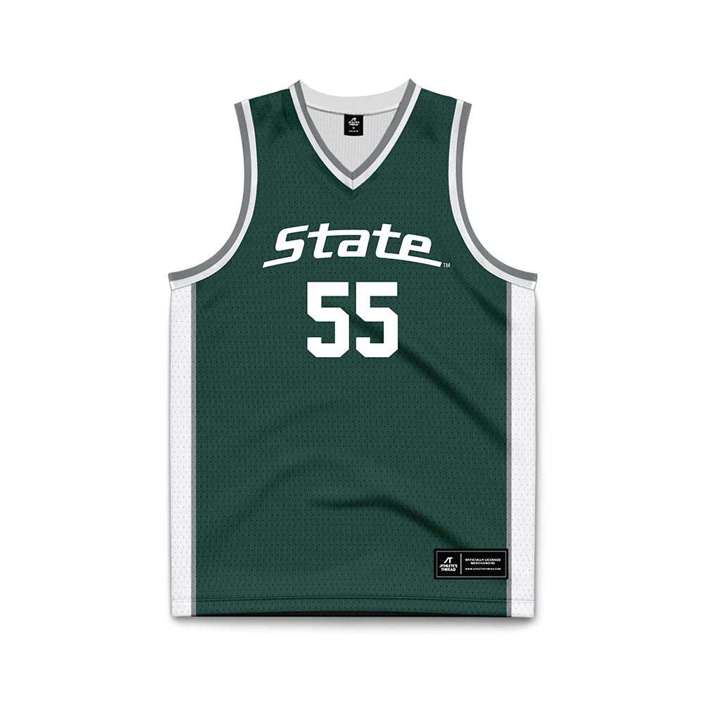 Michigan State - NCAA Men's Basketball : Coen Carr - Green Basketball Jersey-0