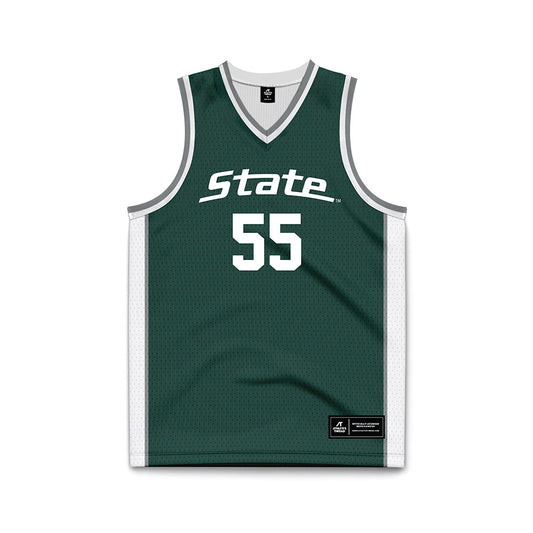 Michigan State - NCAA Men's Basketball : Coen Carr - Green Basketball Jersey-0