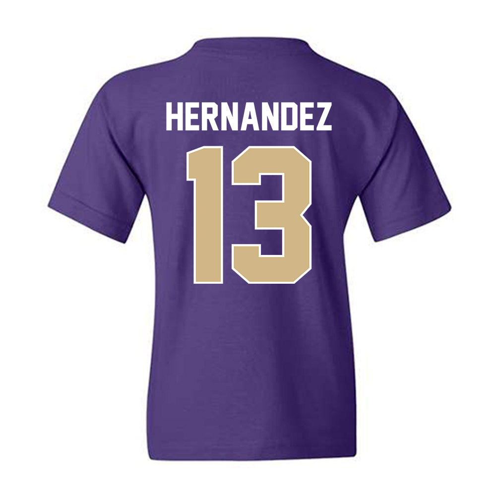 Washington - NCAA Men's Soccer : Kevin Hernandez - NCAA® 2025 National Champs Youth T-Shirt-1