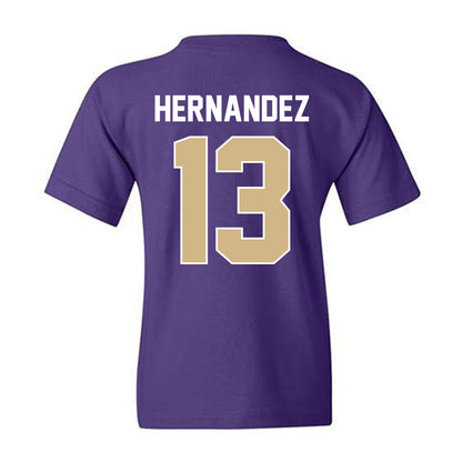 Washington - NCAA Men's Soccer : Kevin Hernandez - NCAA® 2025 National Champs Youth T-Shirt-1