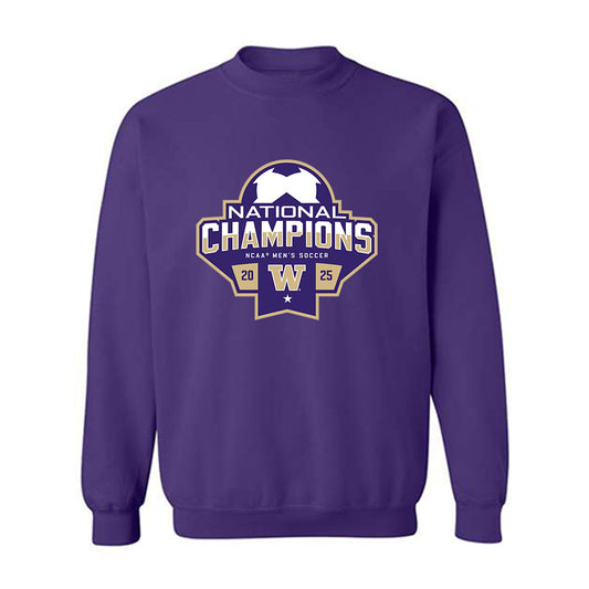Washington - NCAA Men's Soccer : Mani Diop - NCAA® 2025 National Champs Crewneck Sweatshirt-0