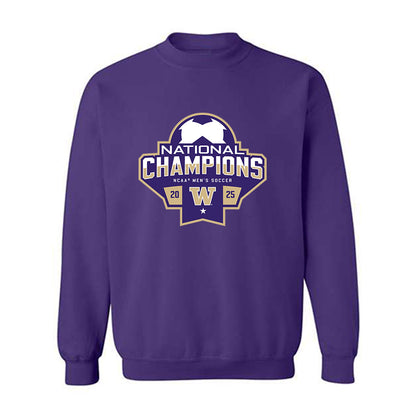 Washington - NCAA Men's Soccer : Joe Dale - NCAA® 2025 National Champs Crewneck Sweatshirt-0