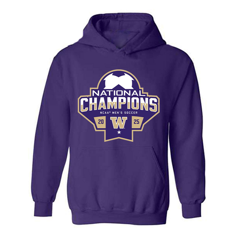 Washington - NCAA Men's Soccer : Alex Hall - NCAA® 2025 National Champs Hooded Sweatshirt-0