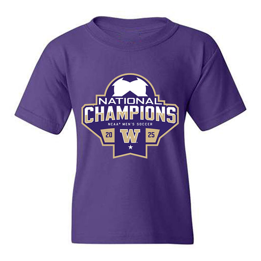 Washington - NCAA Men's Soccer : Joe Dale - NCAA® 2025 National Champs Youth T-Shirt-0