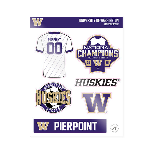 Washington - NCAA Men's Soccer : Kenny Pierpoint - NCAA® 2025 National Champs Sticker Sheet-0