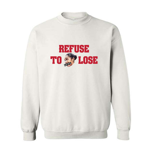 Wisconsin - NCAA Women's Volleyball : Carter Booth - Refuse to &$!#% Lose! Crewneck Sweatshirt-0