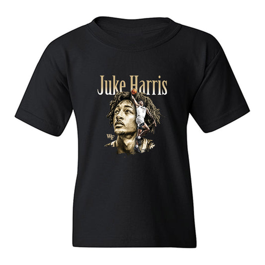 Wake Forest - NCAA Men's Basketball : Juke Harris - Collage Youth T-Shirt-0
