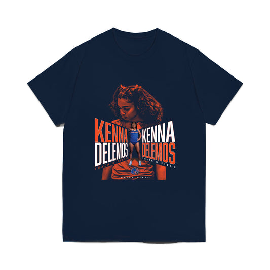 Boise State - NCAA Women's Track & Field : Kenna DeLemos - Collage Comfort Colors T-Shirt-0