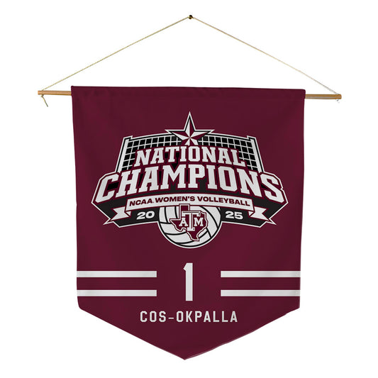 Texas A&M - NCAA Women's Volleyball : Ifenna Cos-Okpalla - NCAA® National Champions Pennant - 18" x 21"-0