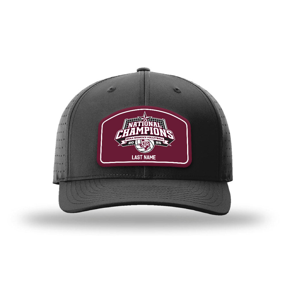 Texas A&M - NCAA Women's Volleyball : Djurdja Stanojevic - National Champions Leather Patch Laser Performance Snapback Cap-0