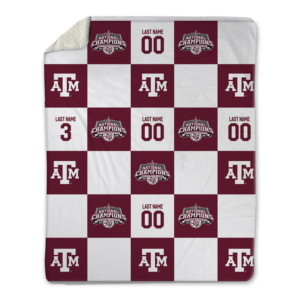 Texas A&M - NCAA Women's Volleyball : Tatum Thomas - National Champions Blanket-0