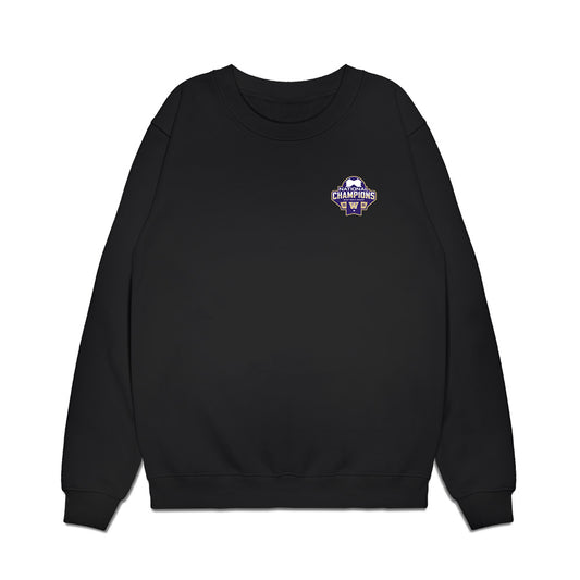 Washington - NCAA Men's Soccer : Richie Aman - National Champs Premium Crewneck Sweatshirt-0
