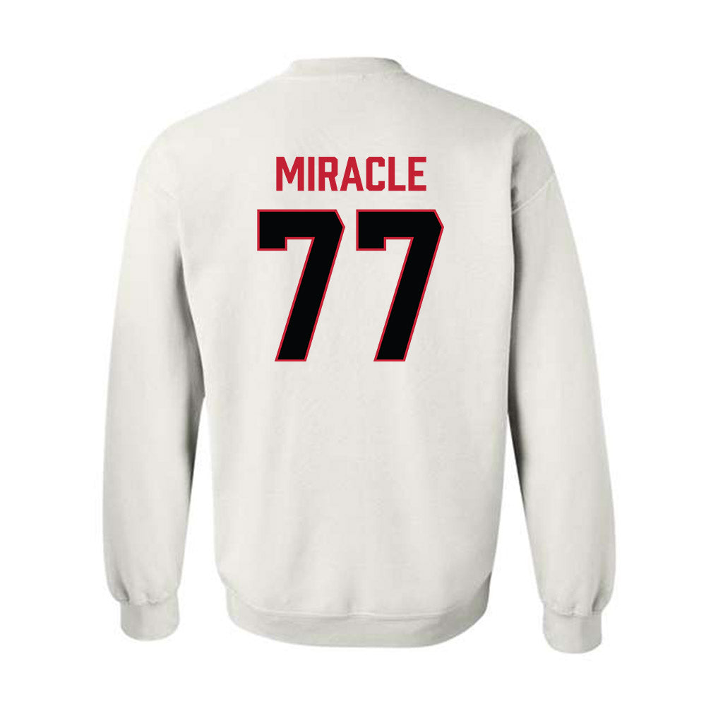 Ferris State - NCAA Football : Travis Miracle - National Champions Shersey Crewneck Sweatshirt-1