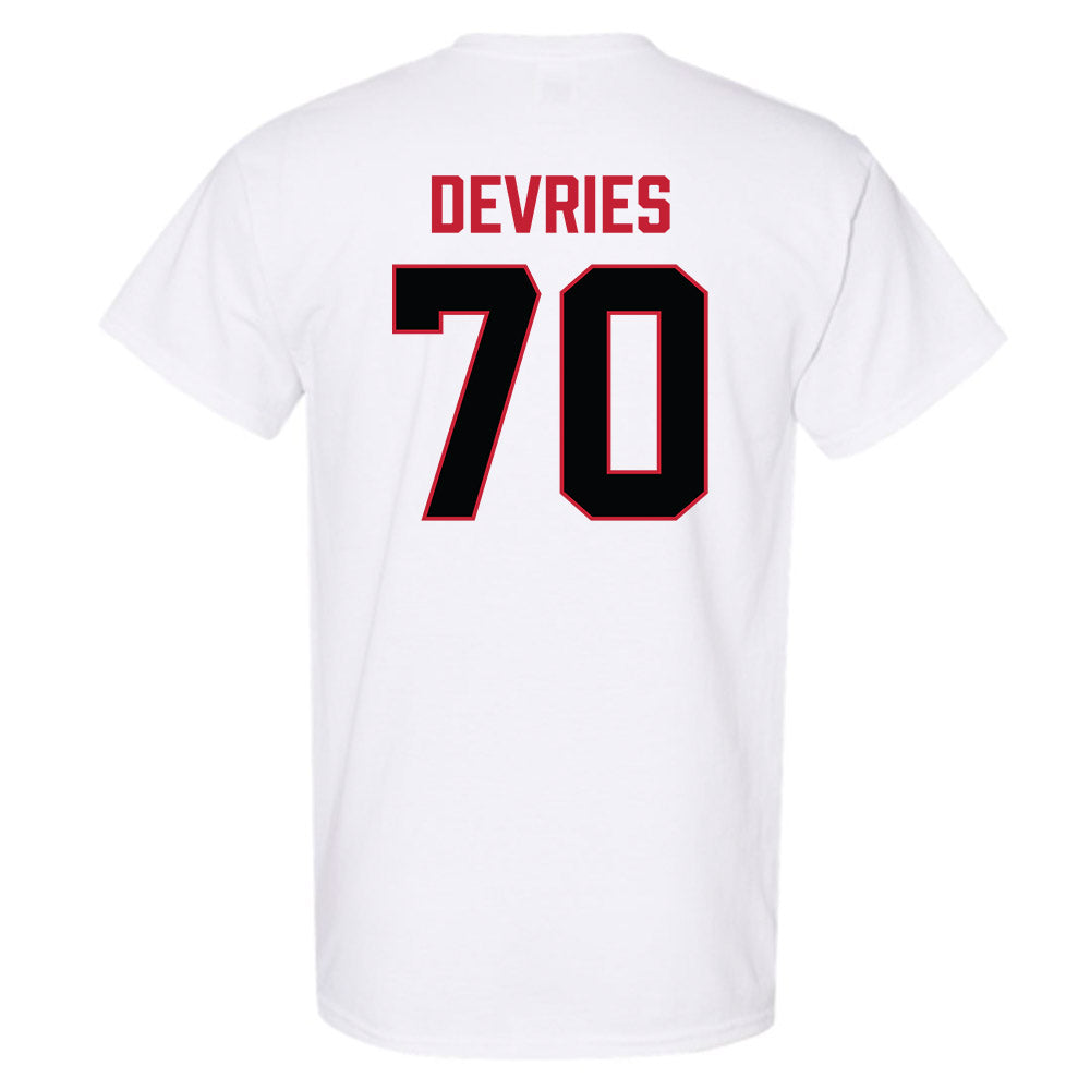 Ferris State - NCAA Football : Andrew Devries - National Champions Shersey T-Shirt-1